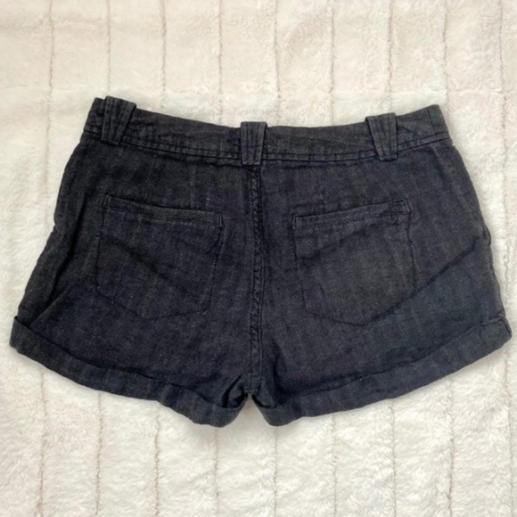 ❌SOLD❌ Free People Linen Shorts Size 0 charcoal grey - Picture 7 of 12